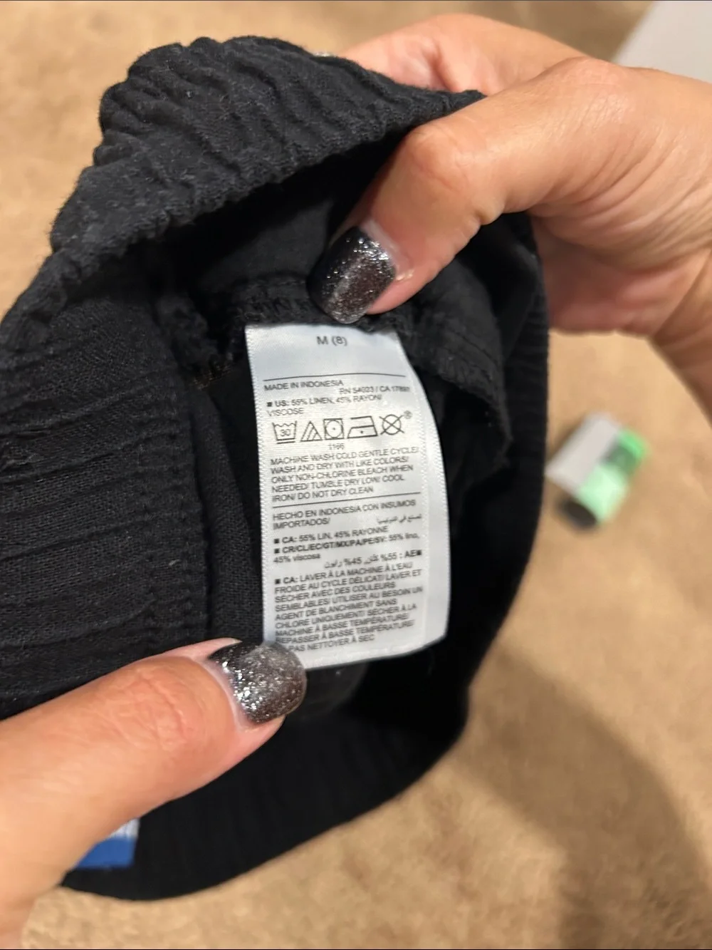 Old Navy Black Cotton Drawstring Mini Skirt